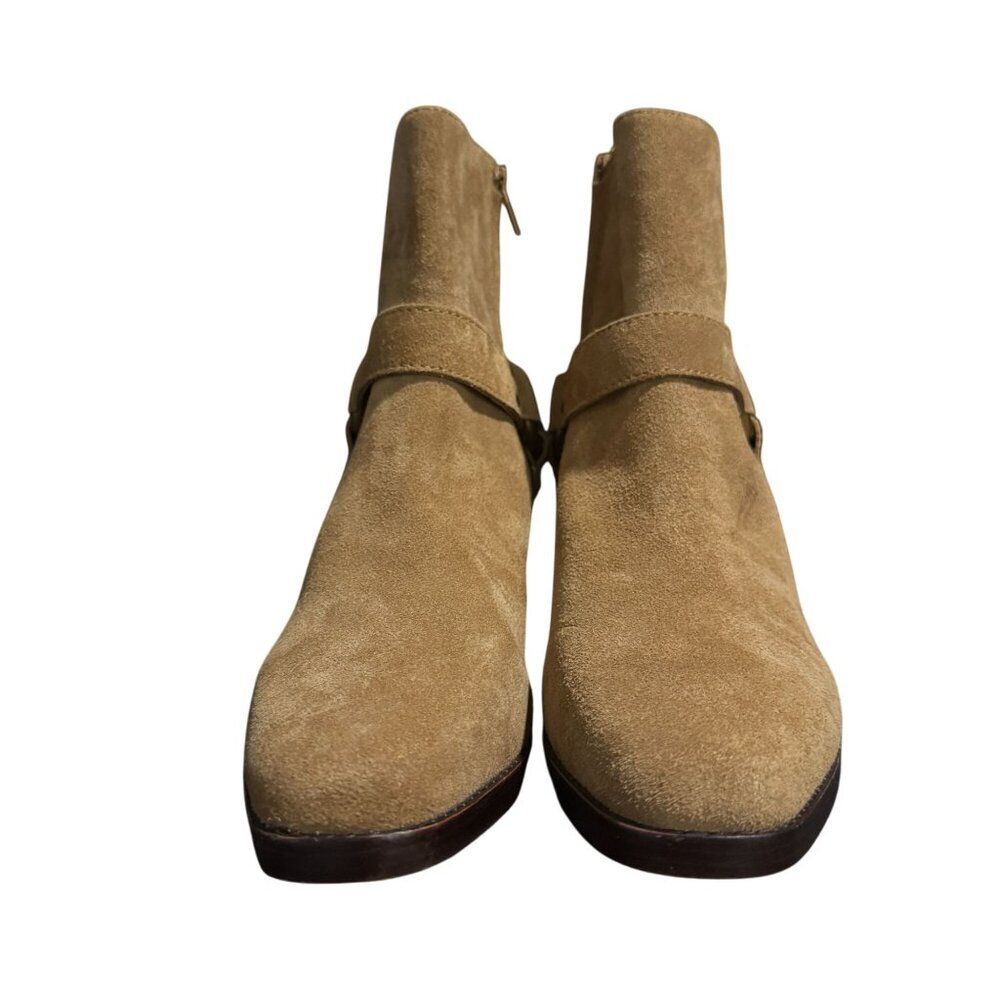 Paige Edie Ankle Boots Womens Brown Suede Leather Square Toe Bootie, Size 9 NWOB - Picture 4 of 10